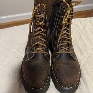 Doc Marten Brown Leather Women’s Platflr Boots